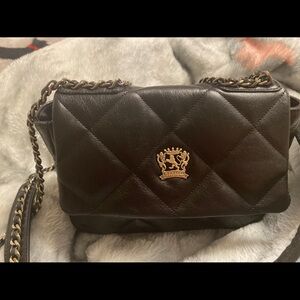 Elegant Black Quilted Shoulder Bag Pratesi Bag